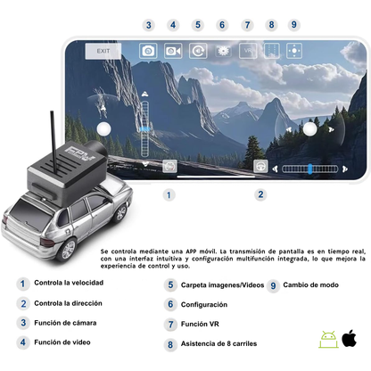 Coche RC Drifting con Cámara HD y App Móvil
